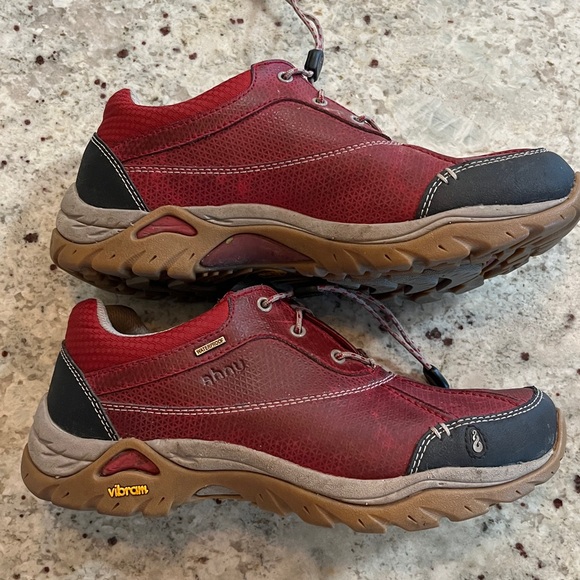 Ahnu Shoes - Ahnu Red Calaveras Waterproof Hiking Shoes 7